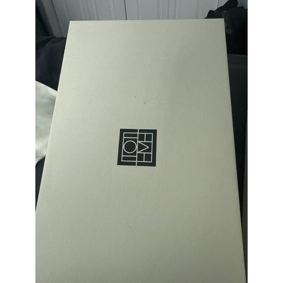 TOTEME Black Leather Square Toe Elastic Back Flat Loafers Made in Italy Size 37 - Picture 5 of 12